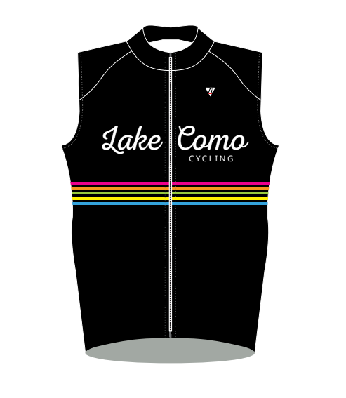 Lake Como Cycling "Classic" Multi-Color Stripped Wind Vest - lakecomocycling.com